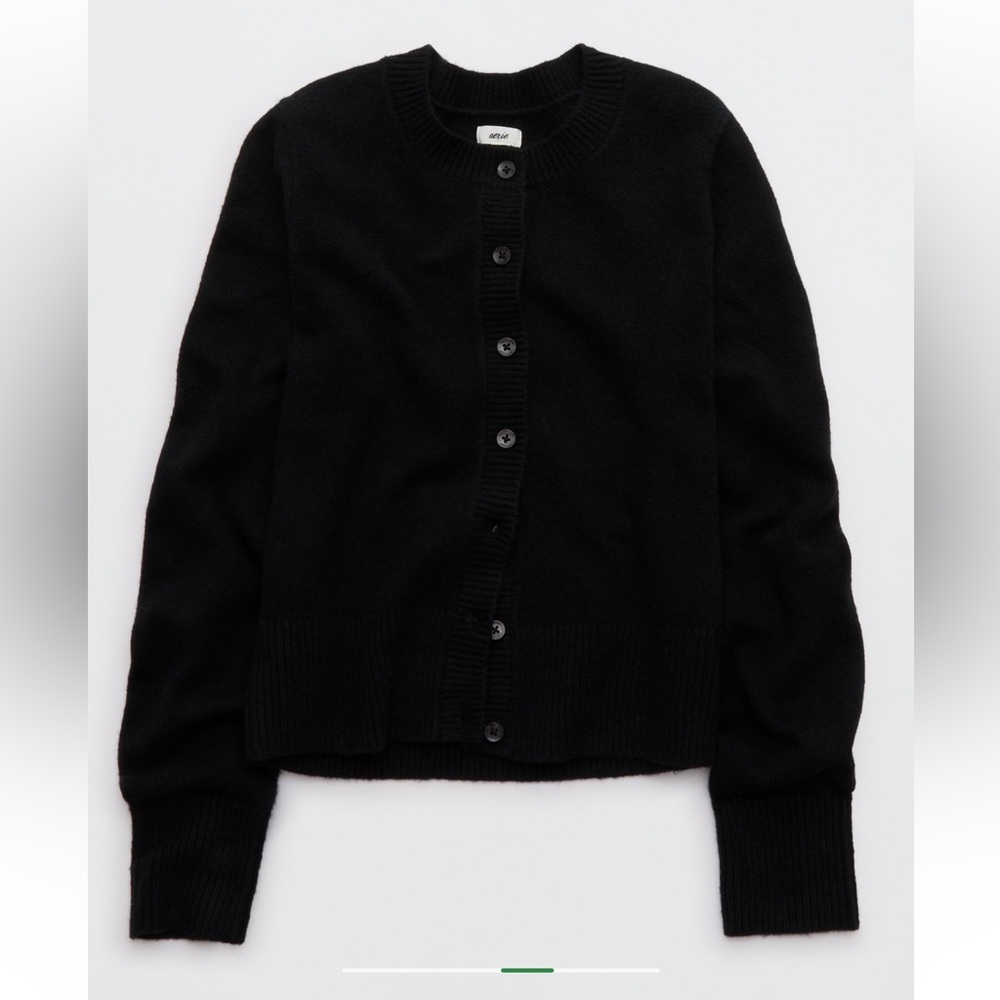 Aerie Black button up Cardigan
